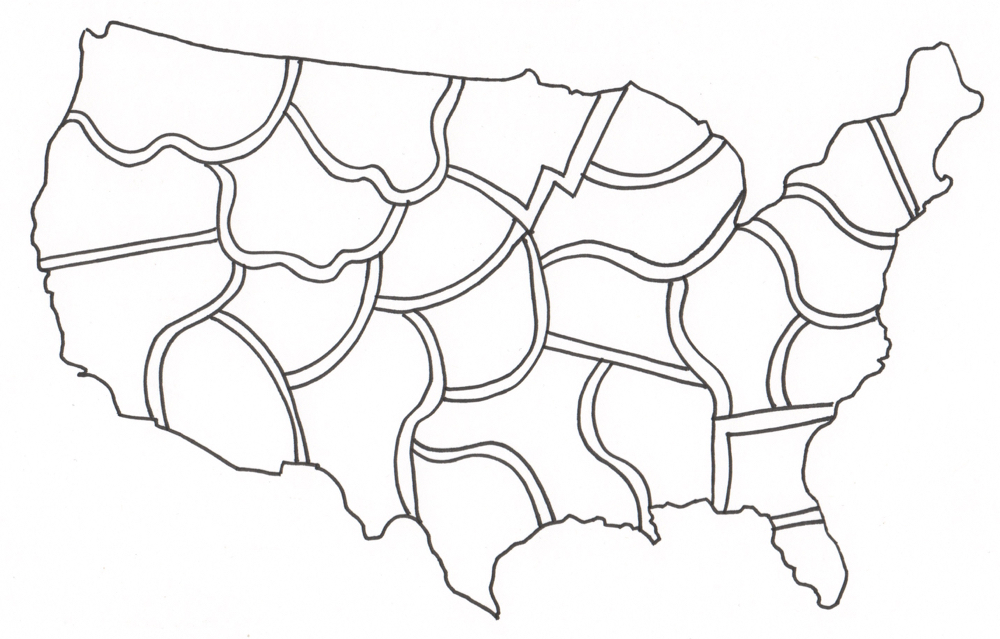 2 Page Us Map US Map 2 with Lines Resized .