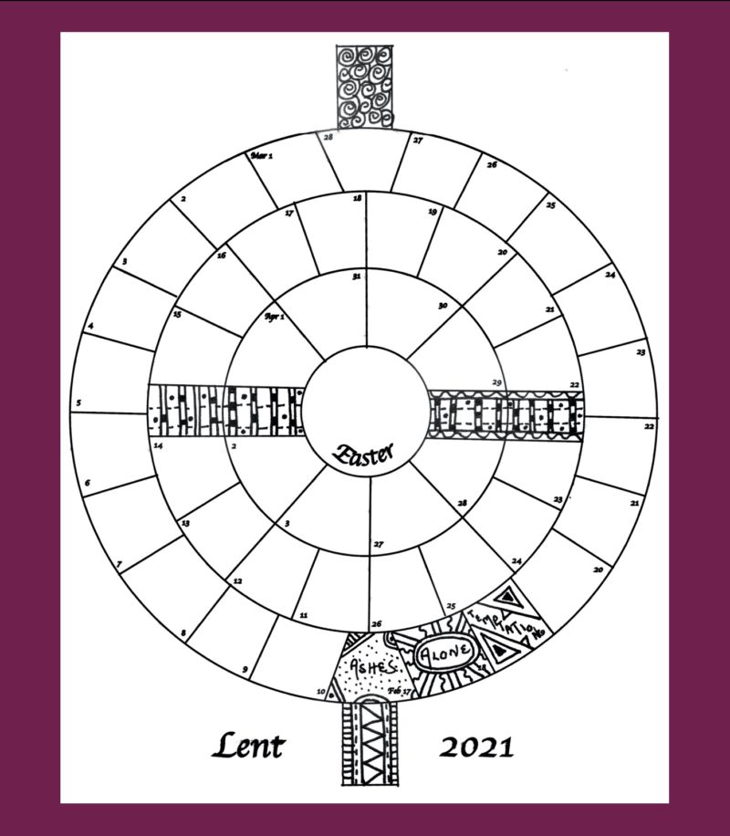 Lenten Calendar Templates Praying in Color