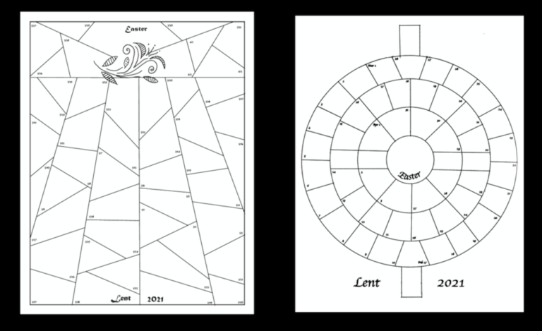 Making the Lenten Journey-Calendar Templates - Praying in Color